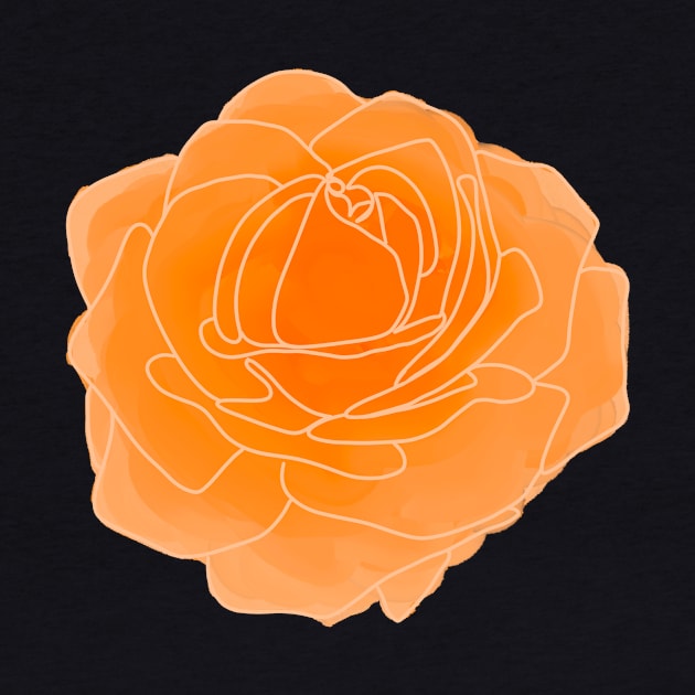 Orange Pop Art Rose by hannahjgb